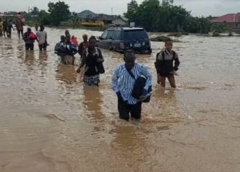 Family of three washed away by flood at Kasoa
