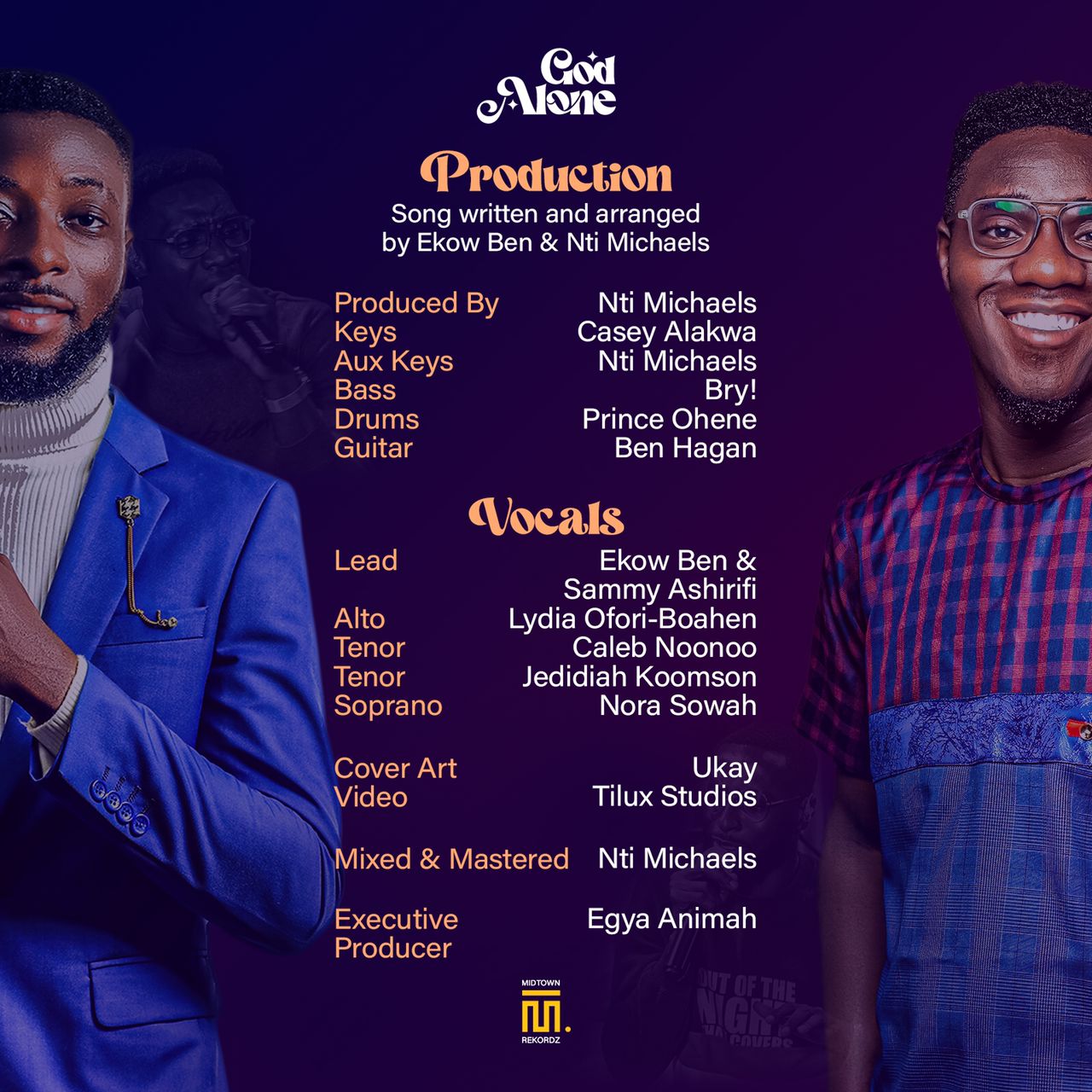 All contributors on the song God Alone by Ekow Ben 