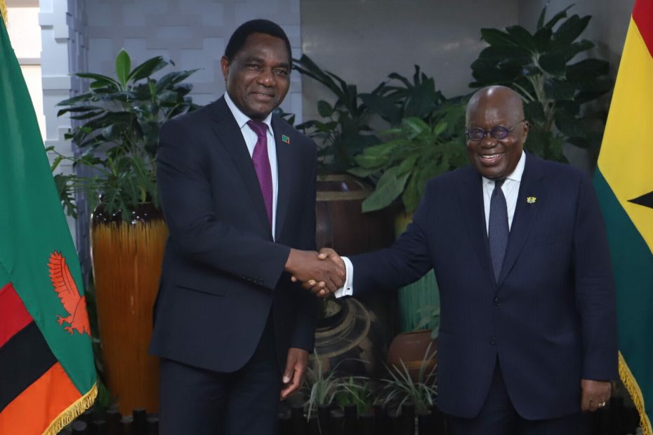 Ghana - Zambia step-up bilateral relations with signing of 10 MoUs