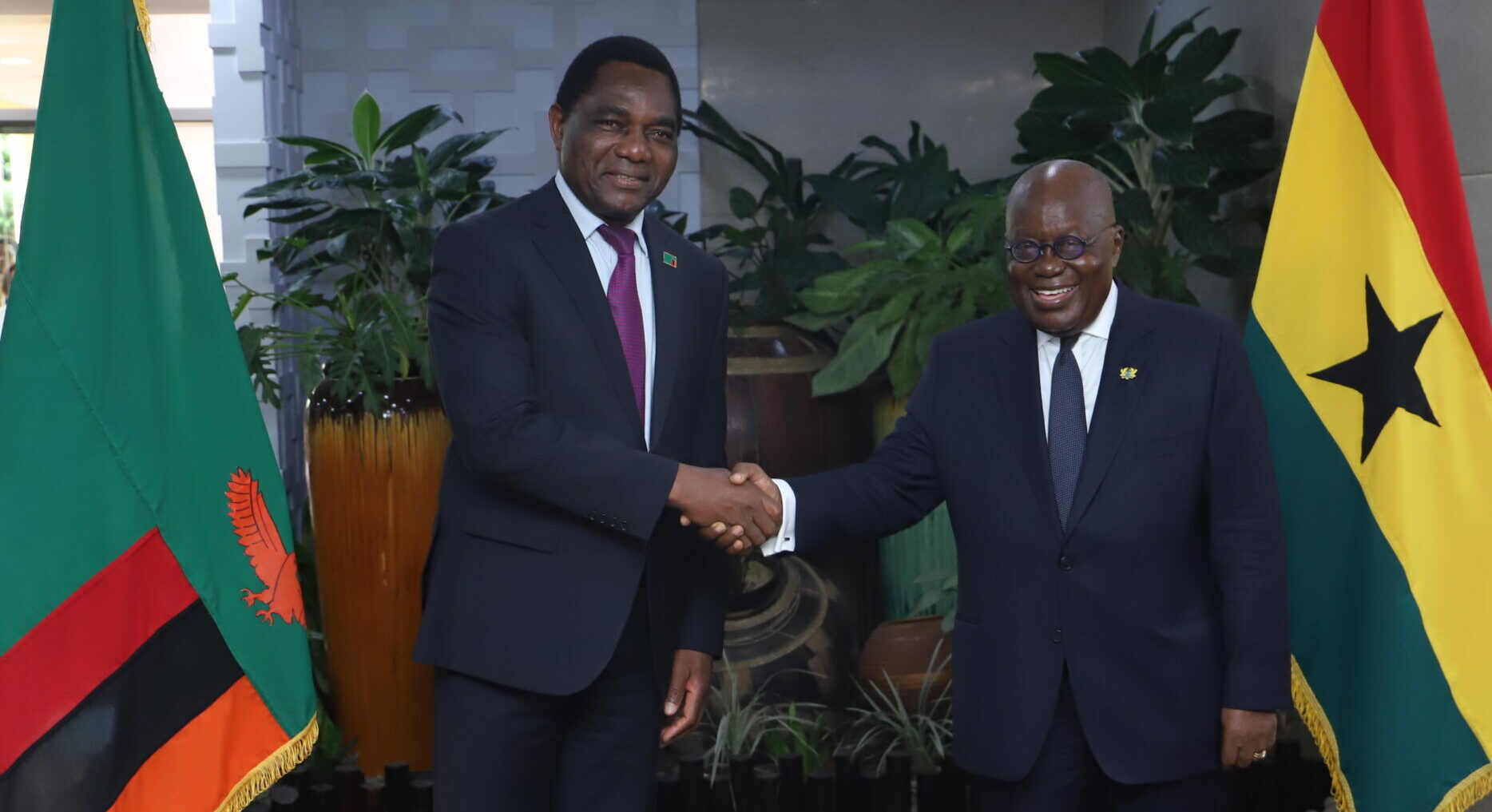 Ghana - Zambia step-up bilateral relations with signing of 10 MoUs